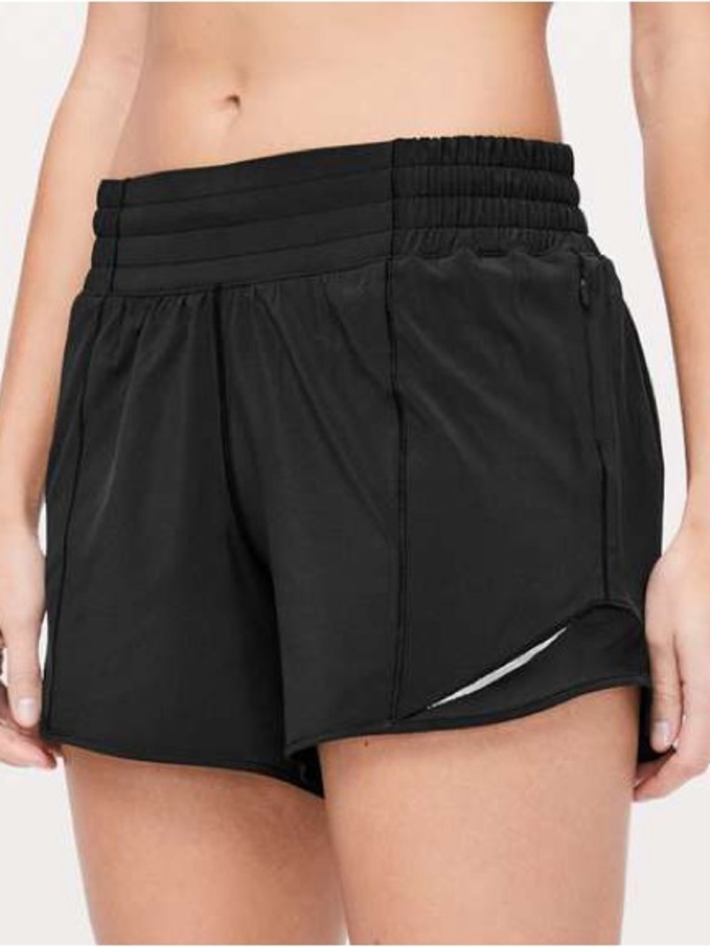 Lululemon Hotty Hot Short High-Rise Long 4" ✧ Black ✧ Size 8